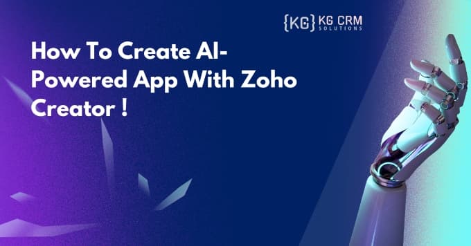 How To Create AI Powered Apps With Zoho Creator