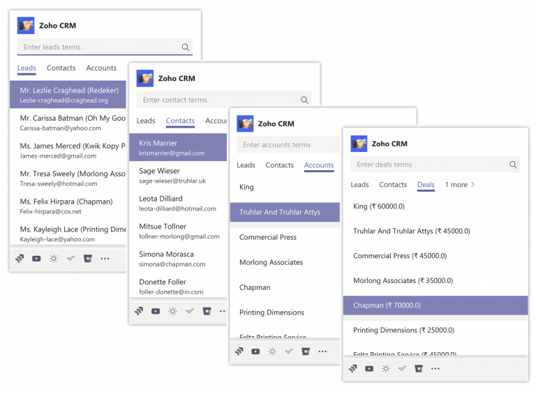 Microsoft Teams With Zoho CRM Integrations